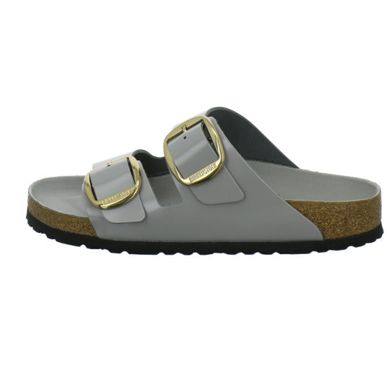 Birkenstock Arizona BB Pantoletten Hellgrau - 360° Ansicht