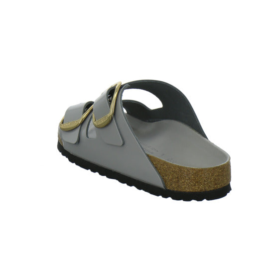 Birkenstock Arizona BB Pantoletten Hellgrau - 360° Ansicht