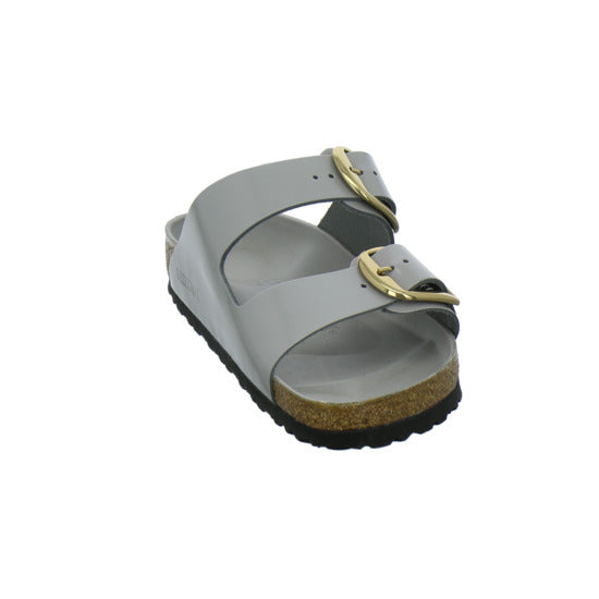 Birkenstock Arizona BB Pantoletten Hellgrau - 360° Ansicht