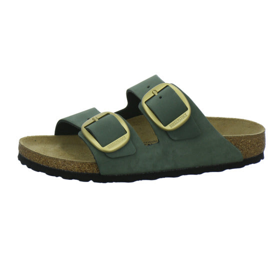 Birkenstock Arizona Big Buckle Pantoletten oliv - 360° Ansicht