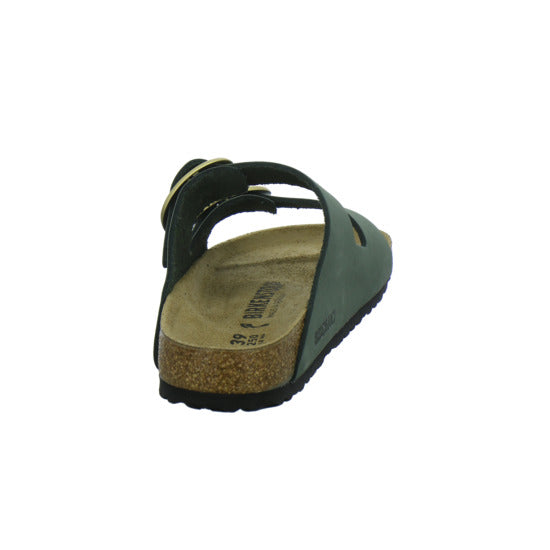 Birkenstock Arizona Big Buckle Pantoletten oliv - 360° Ansicht