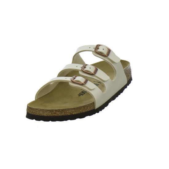 Birkenstock Florida Pantoletten Beige - 360° Ansicht