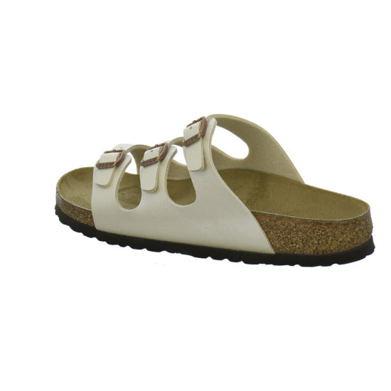 Birkenstock Florida Pantoletten Beige - 360° Ansicht