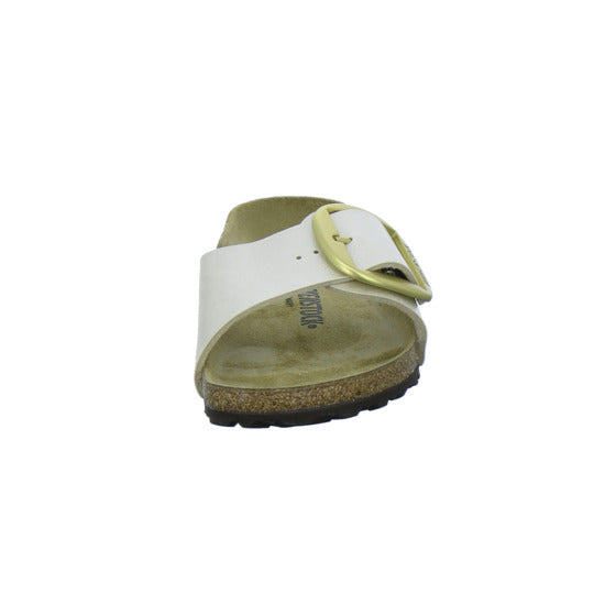 Birkenstock Pantoletten Damen Madrid Big Buckle Beige