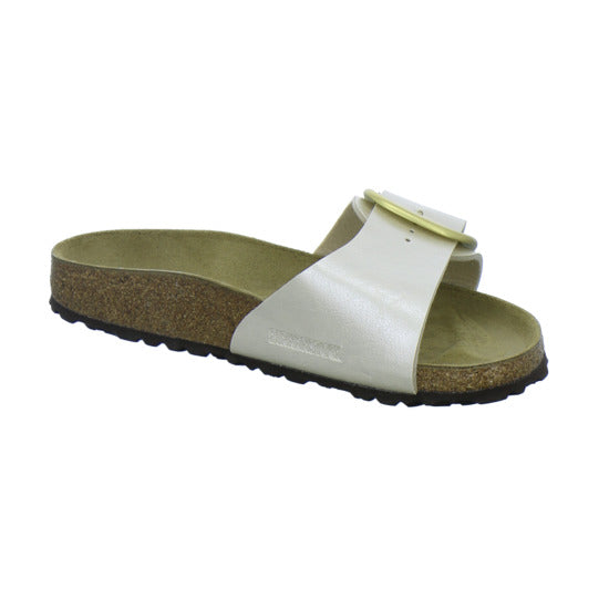 Birkenstock Pantoletten Damen Madrid Big Buckle Beige