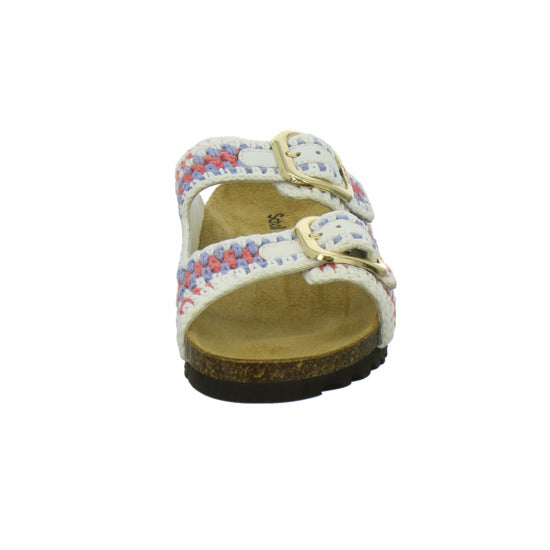 Scholl Noelle Crochet Pantoletten Weiß-kombi