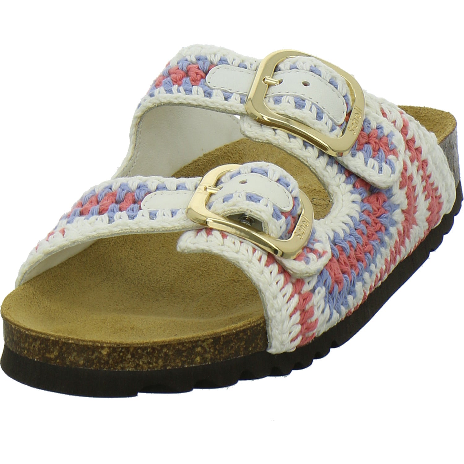 Scholl Noelle Crochet Pantoletten Weiß-kombi