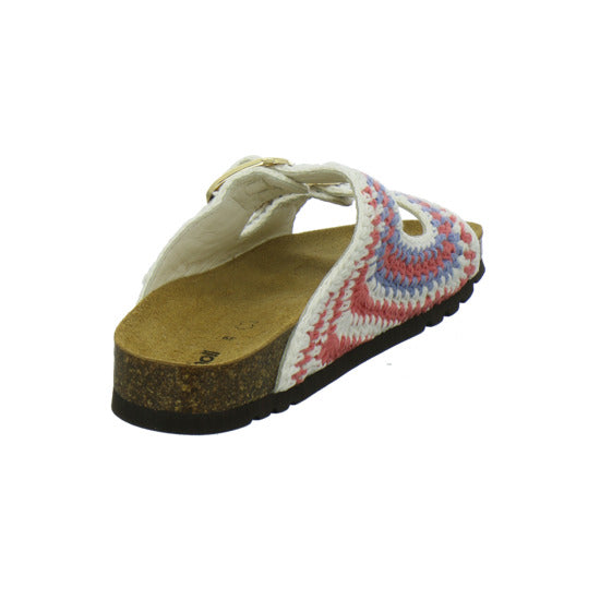 Scholl Noelle Crochet Pantoletten Weiß-kombi