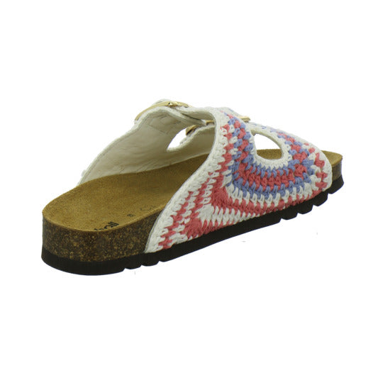 Scholl Noelle Crochet Pantoletten Weiß-kombi