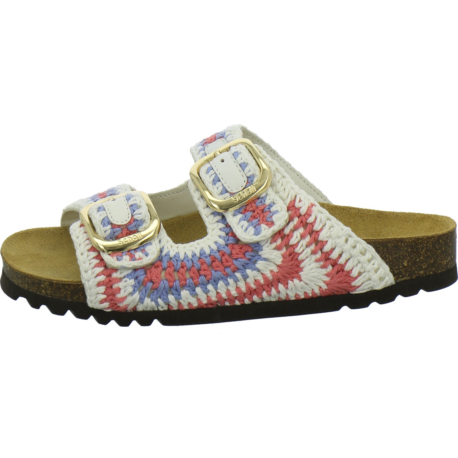 Scholl Noelle Crochet Pantoletten Weiß-kombi