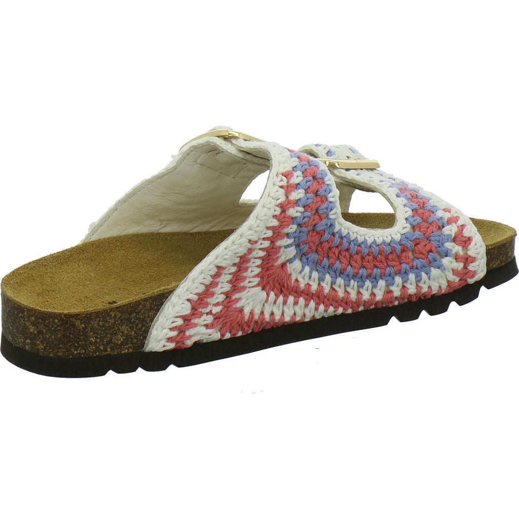 Scholl Noelle Crochet Pantoletten Weiß-kombi