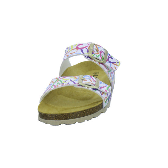 Longo Pantoletten Damen Tieffußbett-bis30mm Multi