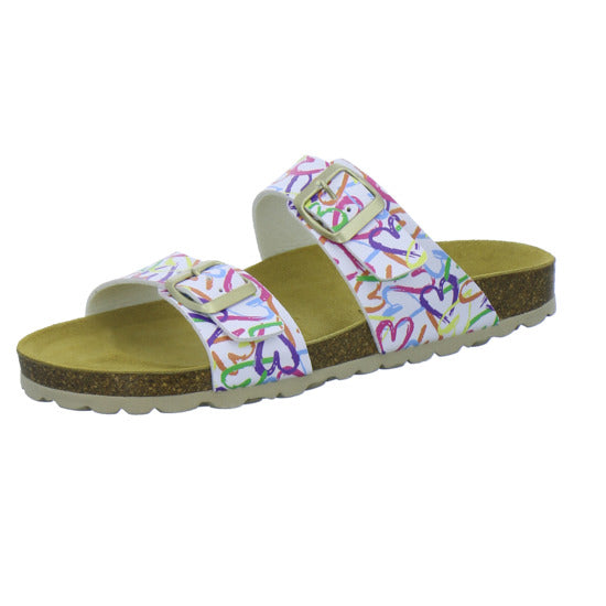 Longo Pantoletten Damen Tieffußbett-bis30mm Multi
