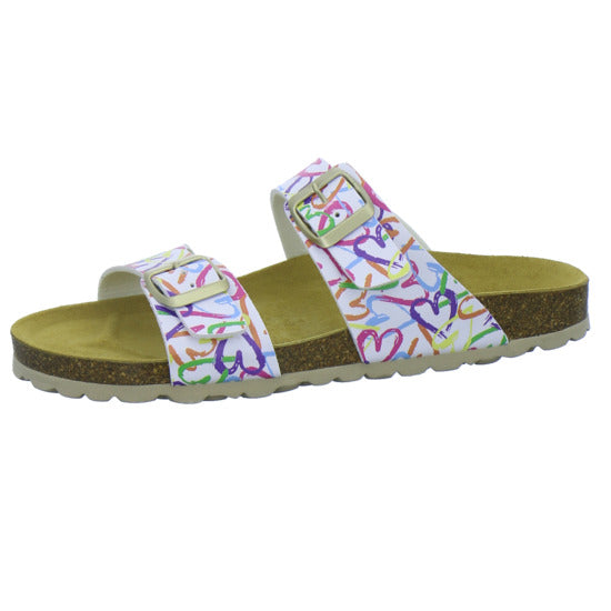 Longo Pantoletten Damen Tieffußbett-bis30mm Multi