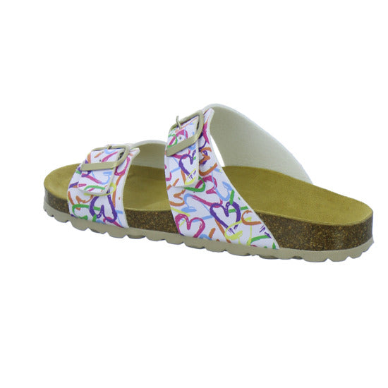 Longo Pantoletten Damen Tieffußbett-bis30mm Multi