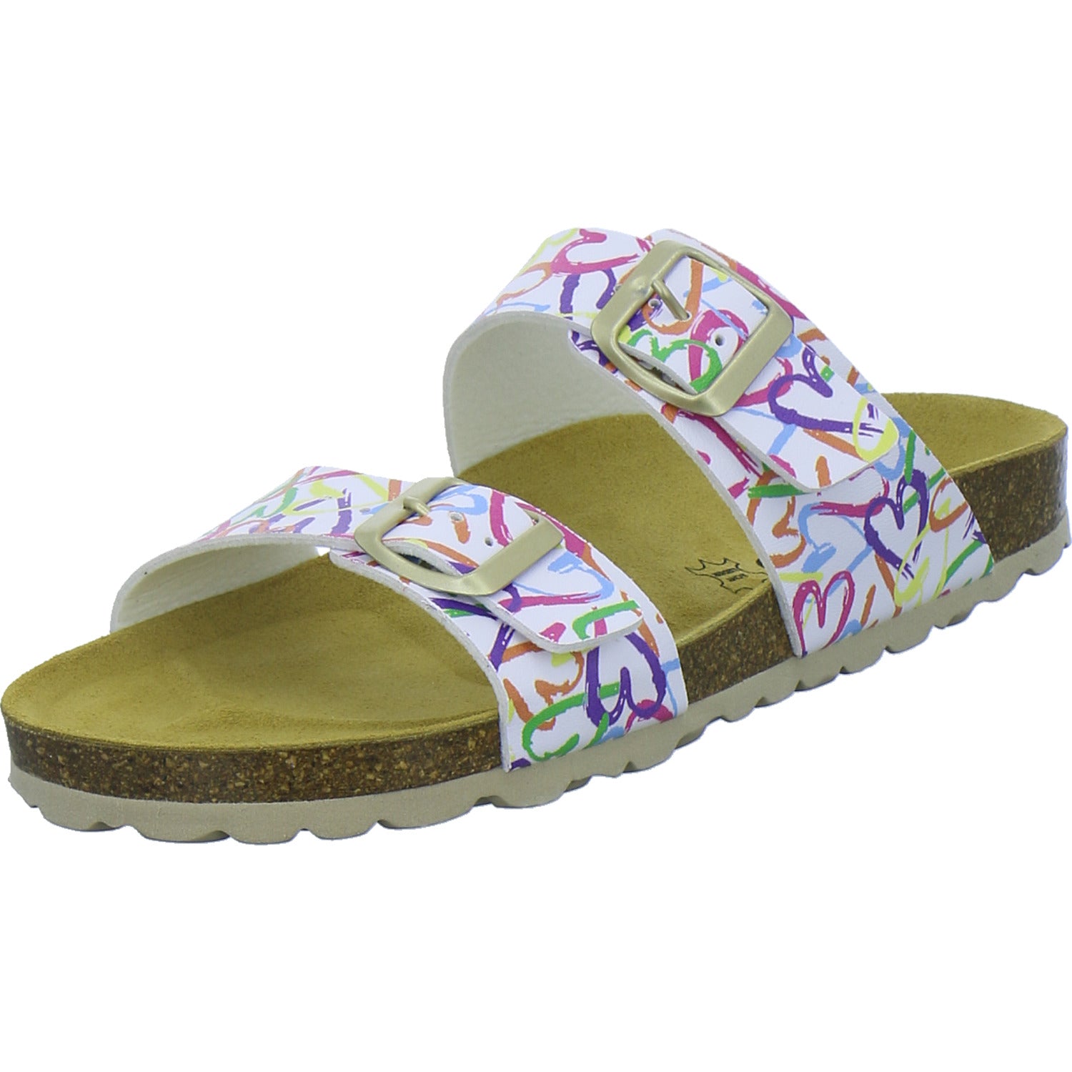 Longo Pantoletten Damen Tieffußbett-bis30mm Multi