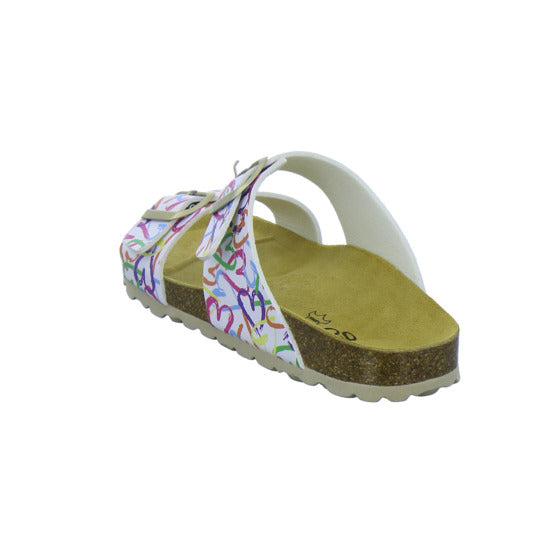 Longo Pantoletten Damen Tieffußbett-bis30mm Multi