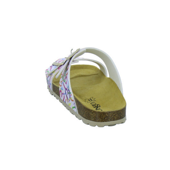 Longo Pantoletten Damen Tieffußbett-bis30mm Multi