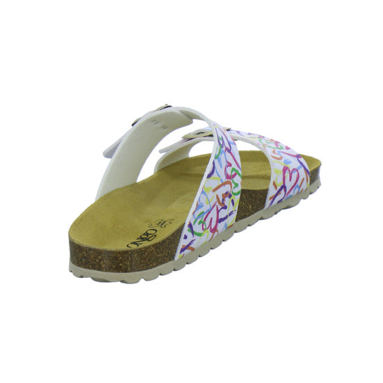 Longo Pantoletten Damen Tieffußbett-bis30mm Multi