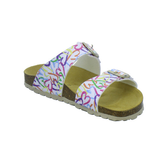 Longo Pantoletten Damen Tieffußbett-bis30mm Multi