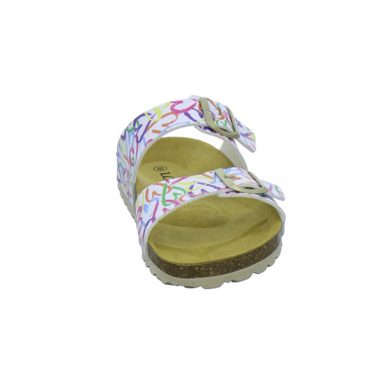 Longo Pantoletten Damen Tieffußbett-bis30mm Multi