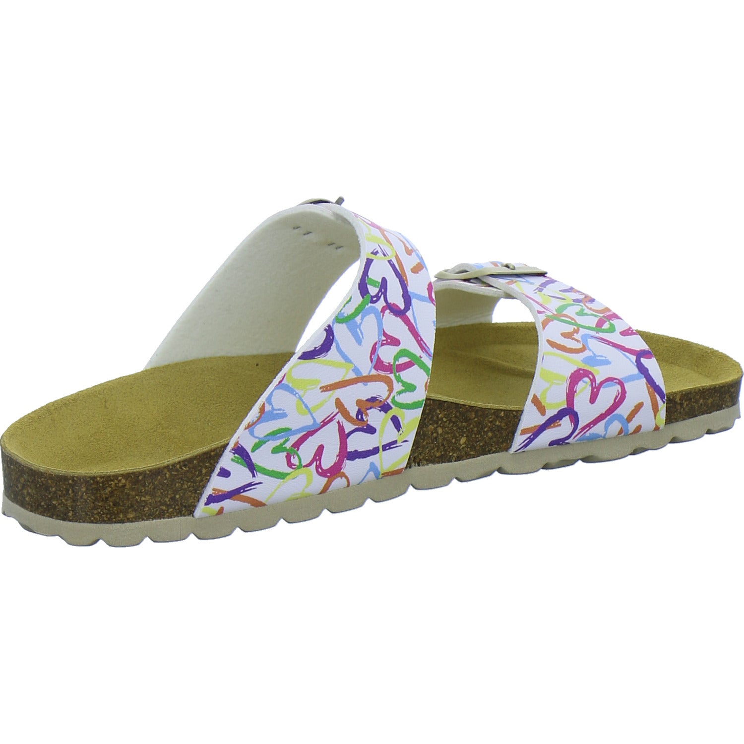Longo Pantoletten Damen Tieffußbett-bis30mm Multi
