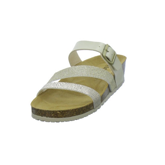 Longo Pantoletten Damen Tieffußbett-ab30mm Gold