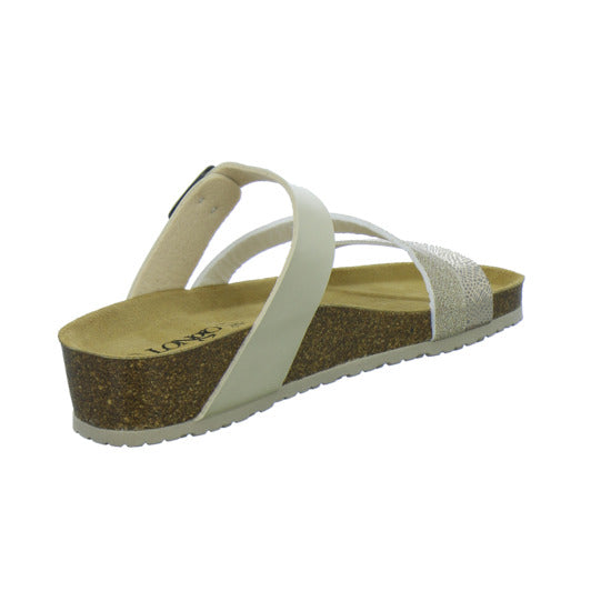Longo Pantoletten Damen Tieffußbett-ab30mm Gold