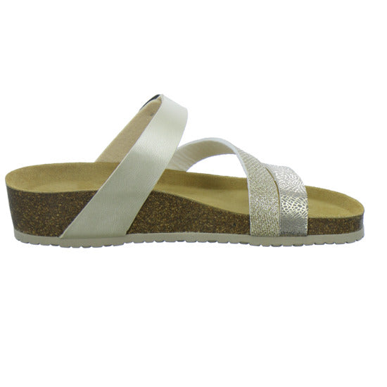 Longo Pantoletten Damen Tieffußbett-ab30mm Gold