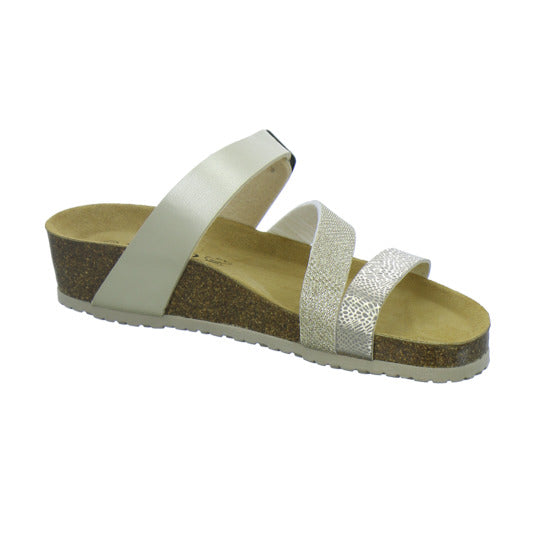 Longo Pantoletten Damen Tieffußbett-ab30mm Gold