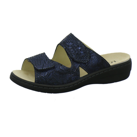 Longo Pantoletten Dunkelblau - 360° Ansicht