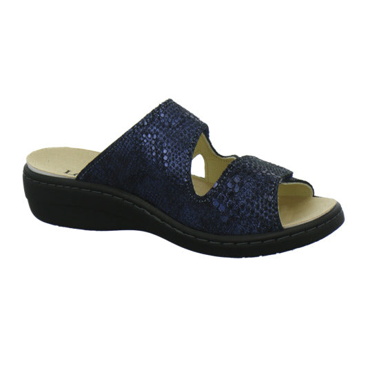 Longo Pantoletten Dunkelblau - 360° Ansicht