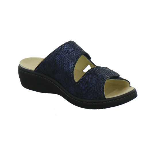 Longo Pantoletten Dunkelblau - 360° Ansicht