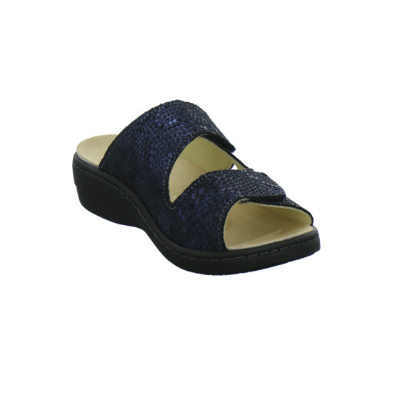 Longo Pantoletten Dunkelblau - 360° Ansicht