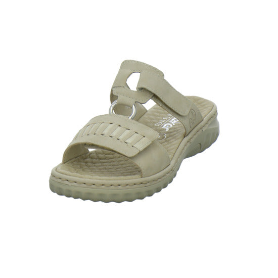 Rieker Pantoletten Beige - 360° Ansicht