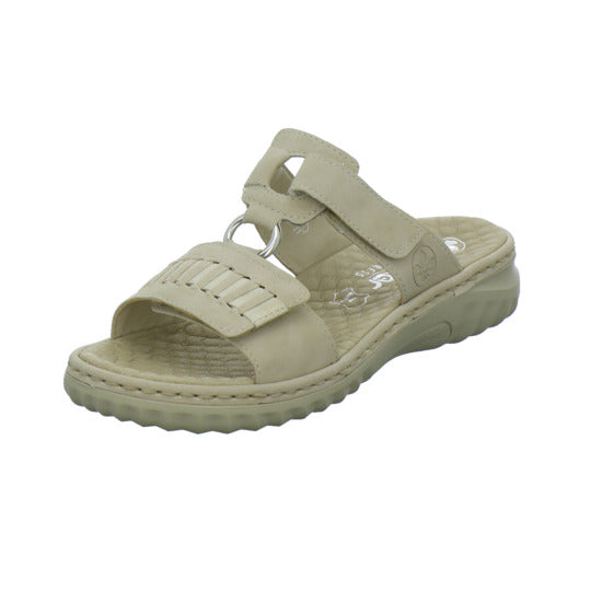 Rieker Pantoletten Beige - 360° Ansicht