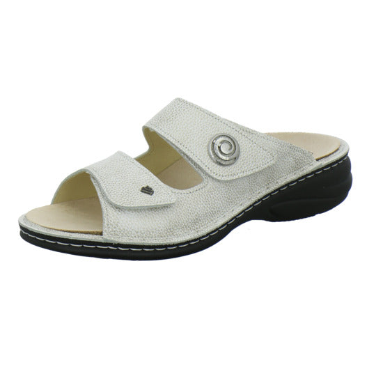 Finn Comfort Colina Pantoletten Beige - 360° Ansicht