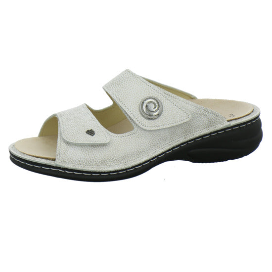 Finn Comfort Colina Pantoletten Beige - 360° Ansicht