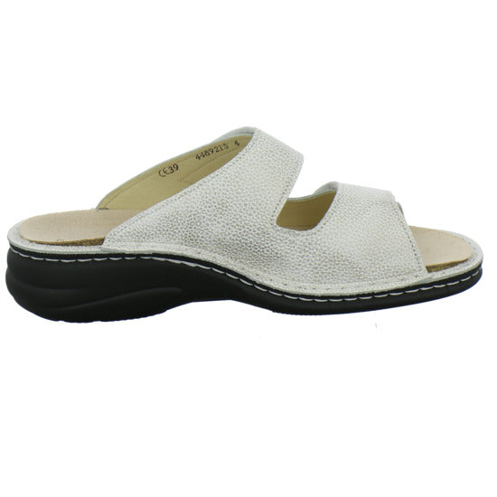 Finn Comfort Colina Pantoletten Beige - 360° Ansicht