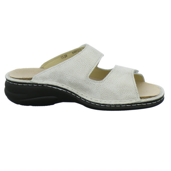 Finn Comfort Colina Pantoletten Beige - 360° Ansicht