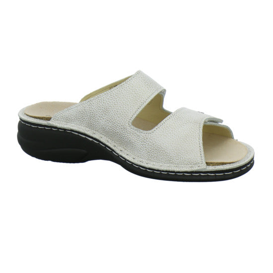 Finn Comfort Colina Pantoletten Beige - 360° Ansicht