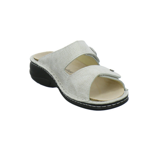 Finn Comfort Colina Pantoletten Beige - 360° Ansicht