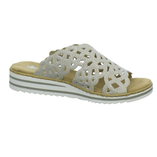 Rieker Pantoletten Damen Beige