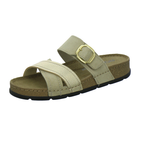 Rohde Pantoletten Beige-kombi - 360° Ansicht