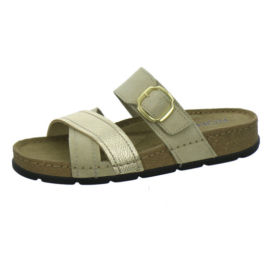 Rohde Pantoletten Beige-kombi - 360° Ansicht