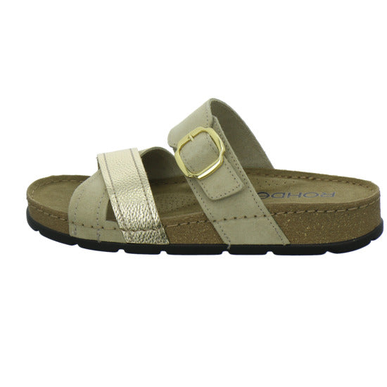 Rohde Pantoletten Beige-kombi - 360° Ansicht
