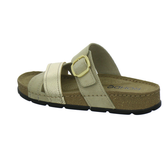 Rohde Pantoletten Beige-kombi - 360° Ansicht
