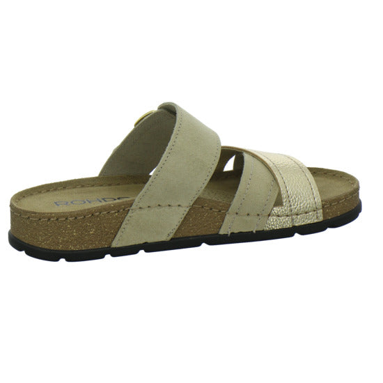 Rohde Pantoletten Beige-kombi - 360° Ansicht