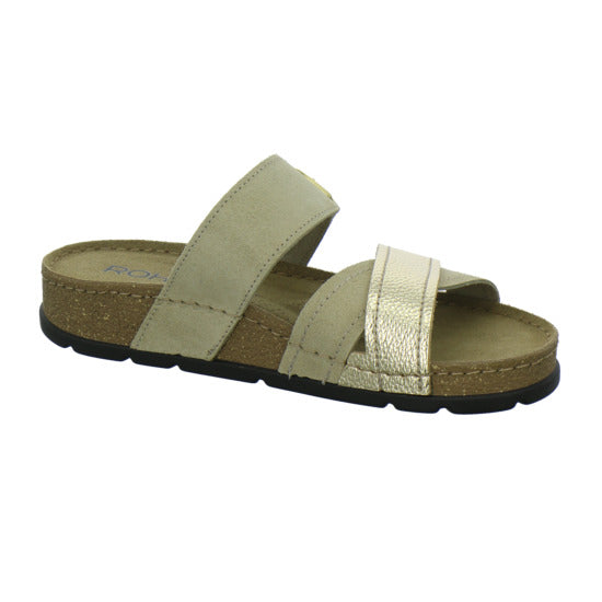 Rohde Pantoletten Beige-kombi - 360° Ansicht