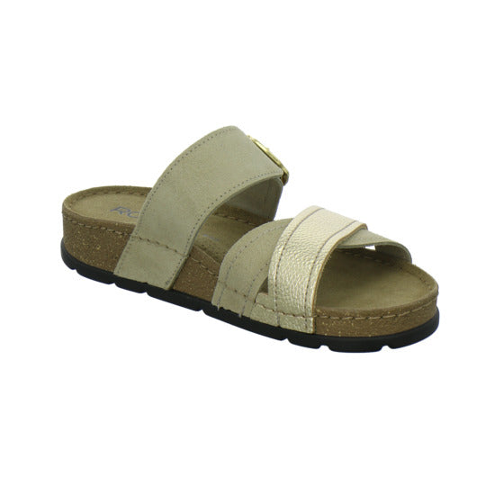Rohde Pantoletten Beige-kombi - 360° Ansicht